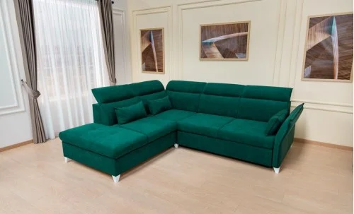 Colțar Extensibil Barry Verde - Vega 27 Stânga