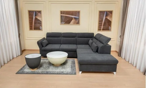 Colțar Extensibil Barry Gri Închis - Vega 34 Dreapta