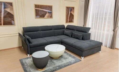 Colțar Extensibil Barry Gri Închis - Vega 34 Dreapta