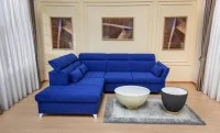 Colțar Extensibil Barry Albastru - Vega 38 Stânga