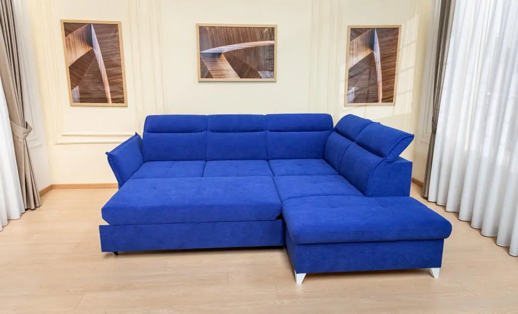 Colțar Extensibil Barry Albastru - Vega 38 Dreapta