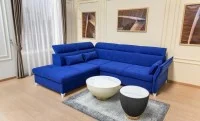 Colțar Extensibil Barry Albastru - Vega 38 Stânga
