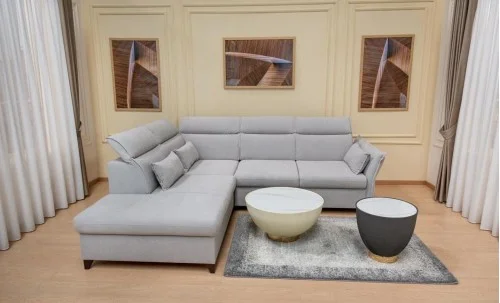 Colțar Extensibil Barry Gri Deschis - Vega 04 Stânga