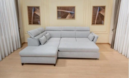 Colțar Extensibil Barry Gri Deschis - Vega 04 Stânga