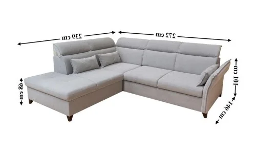 Colțar Extensibil Barry Gri Deschis - Vega 04 Stânga