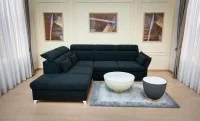 Colțar Extensibil Barry Negru - Vega 70 Dreapta