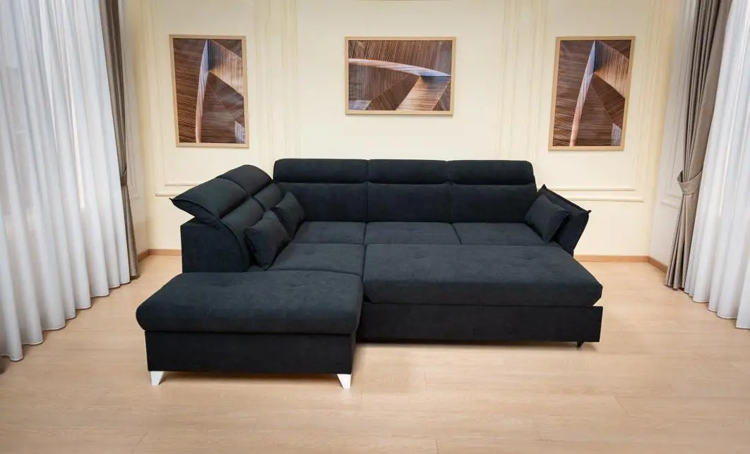 Colțar Extensibil Barry Negru - Vega 70 Dreapta 10