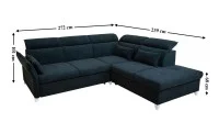Colțar Extensibil Barry negru - Vega 70 Stânga 3