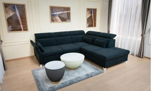 Colțar Extensibil Barry negru - Vega 70 Stânga