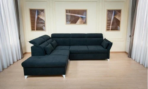 Colțar Extensibil Barry Negru - Vega 70 Dreapta