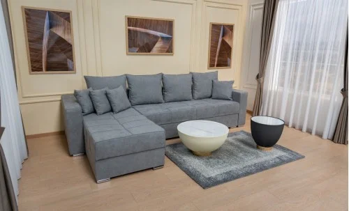 Colțar Extensibil Claudia Mare XXL Memory XXL Gri - Lemon 12, Interschimbabil