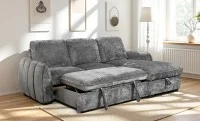 Colțar Extensibil Cremona KF7942 cu Ladă Depozitare, Șezlong Dreapta, Gri 2