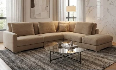 Colțar Extensibil Rio, Stofă Prawy Golden 21 Crem 