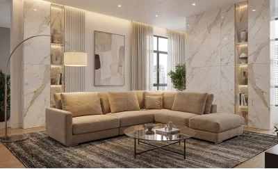 Colțar Extensibil Rio, Stofă Prawy Golden 21 Crem 