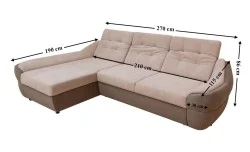 Colțar Extensibil Space Maro-Bej - Vega 05-07 Stânga