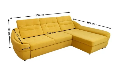 Colțar Extensibil Space Galben - Vega 13 Dreapta