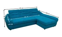 Colțar Extensibil Space Turcoaz - Vega 25 Dreapta