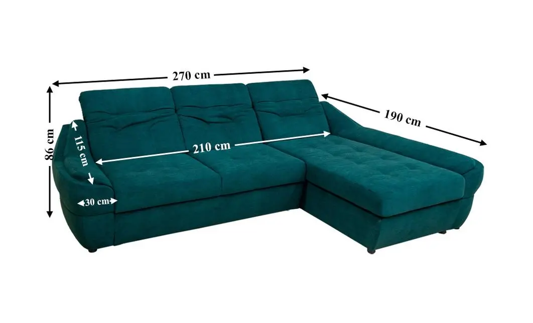 Colțar Extensibil Space Verde - Vega 27 Dreapta 2