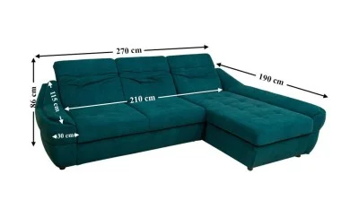 Colțar Extensibil Space Verde - Vega 27 Dreapta