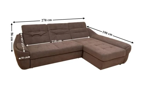 Colțar Extensibil Space Maro - Vega 36 Dreapta