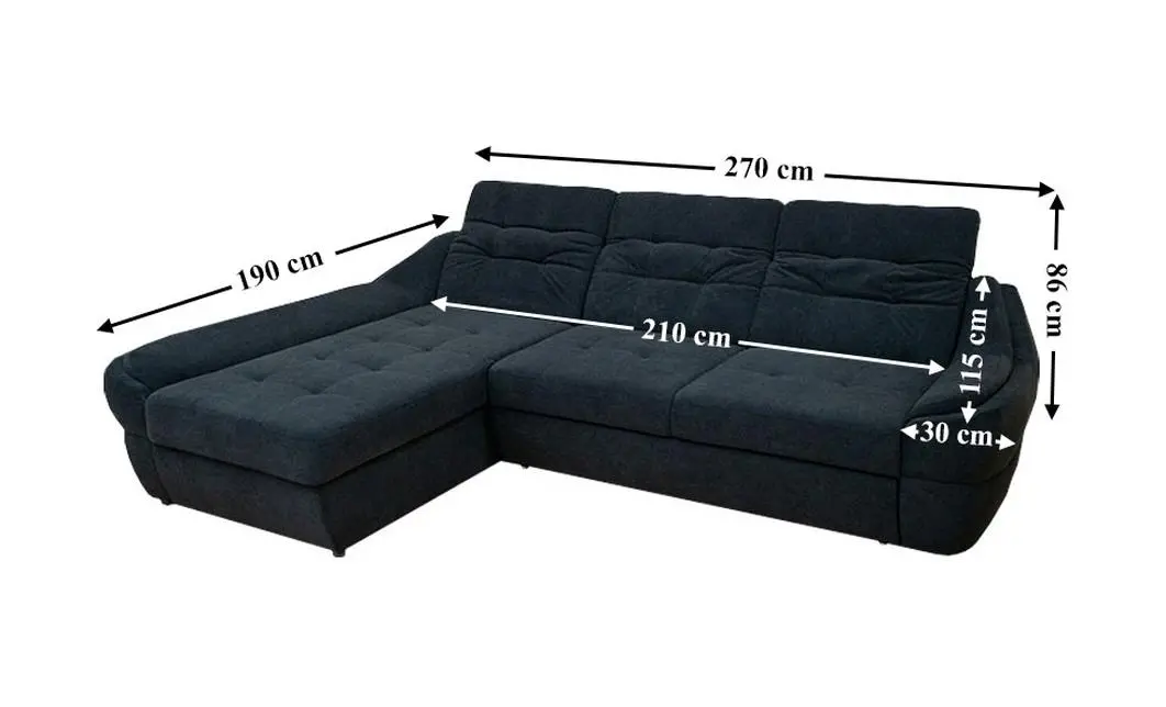 Colțar Extensibil Space Negru - Vega 70 Dreapta 2