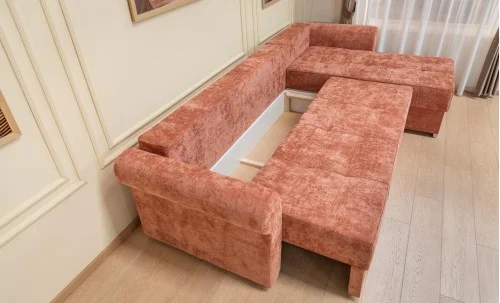 Colțar Extensibil Elsa XXL Bonell Cărămiziu - Kim 6 Interschimbabil