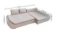 Colțar Extensibil Relax Bej deschis - Vega 03 Dreapta