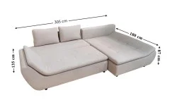 Colțar Extensibil Relax Bej deschis - Vega 03 Dreapta