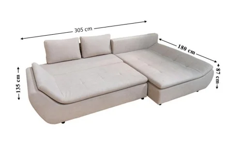 Colțar Extensibil Relax Bej deschis - Vega 03 Dreapta