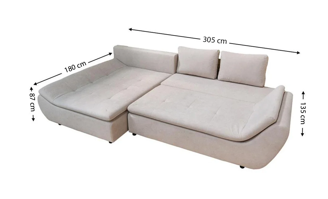 Colțar Extensibil Relax Bej Deschis - Vega 03 Stânga 3