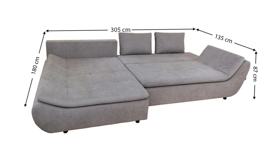 Colțar Extensibil Relax Gri - Vega 06 Stânga 2