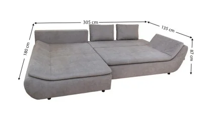 Colțar Extensibil Relax Gri - Vega 06 Stânga