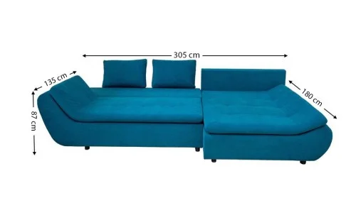 Colțar Extensibil Relax Turcoaz - Vega 25 Dreapta