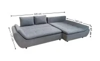 Colțar Extensibil Relax Gri Deschis- Vega 33 Dreapta