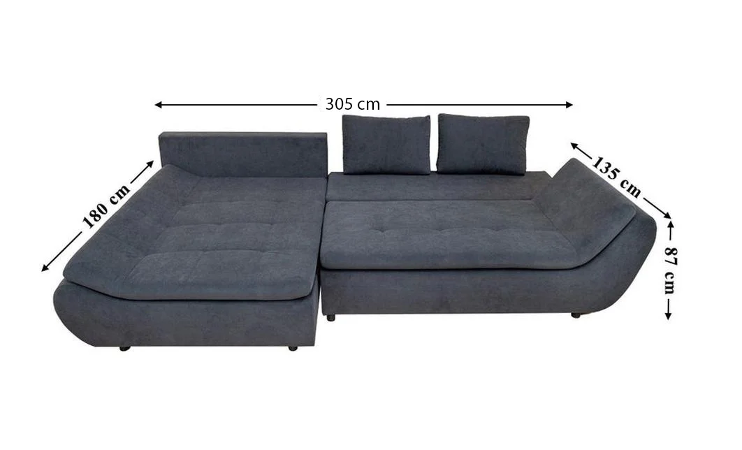 Colțar Extensibil Relax Gri Închis - Vega 35 Stânga 3