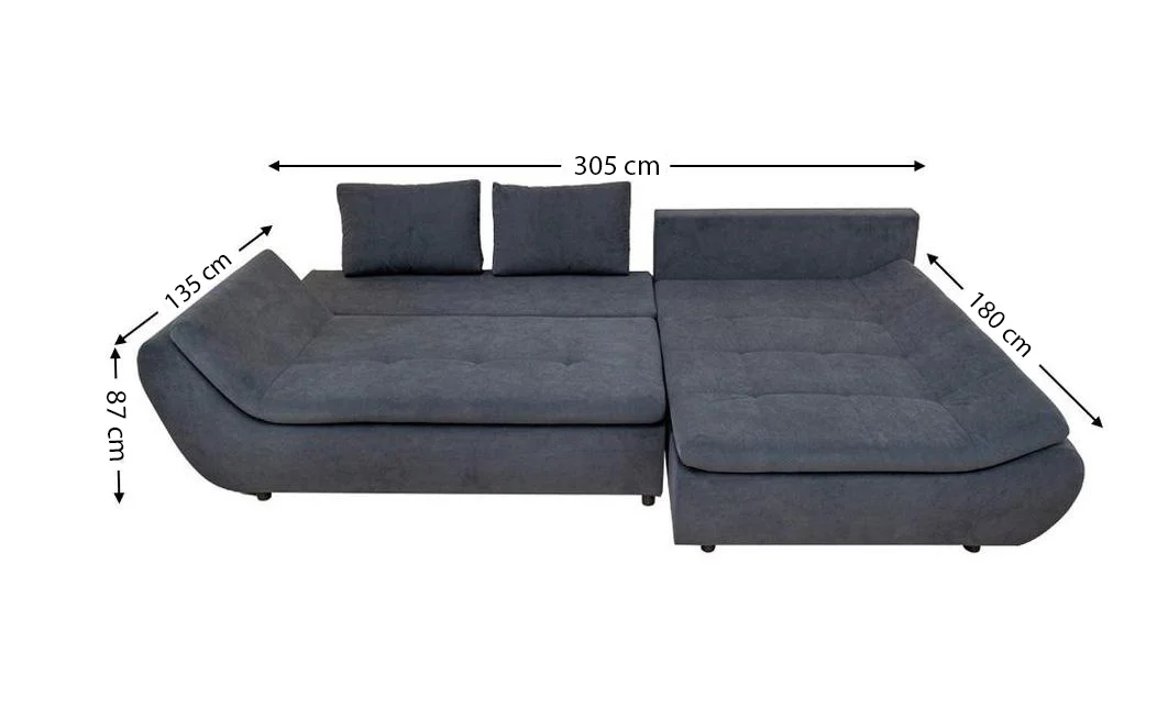 Colțar Extensibil Relax Gri Închis - Vega 35 Dreapta 2