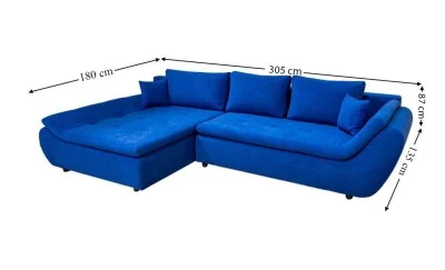 Colțar Extensibil Relax Albastru - Vega 38 Stânga