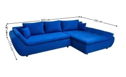 Colțar Extensibil Relax Albastru - Vega 38 Dreapta