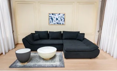 Colțar Extensibil Relax Negru - Vega 70 Dreapta