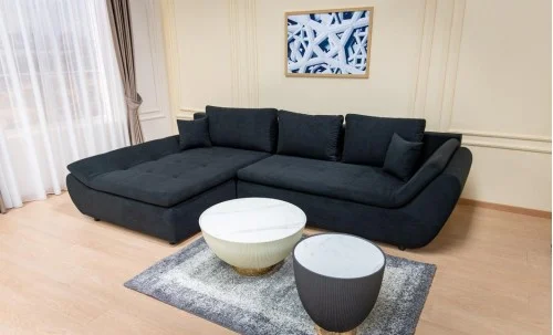 Colțar Extensibil Relax Negru - Vega 70 Stânga