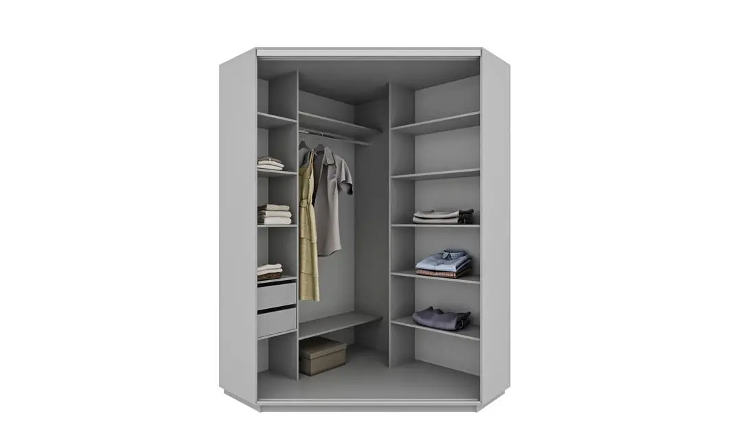 Dulap Personalizat de Colt Oglinda/Alb, 150 x 150 2