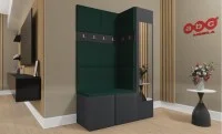 Cuier Hol Luca 5, Grafit/Verde - Manila 35