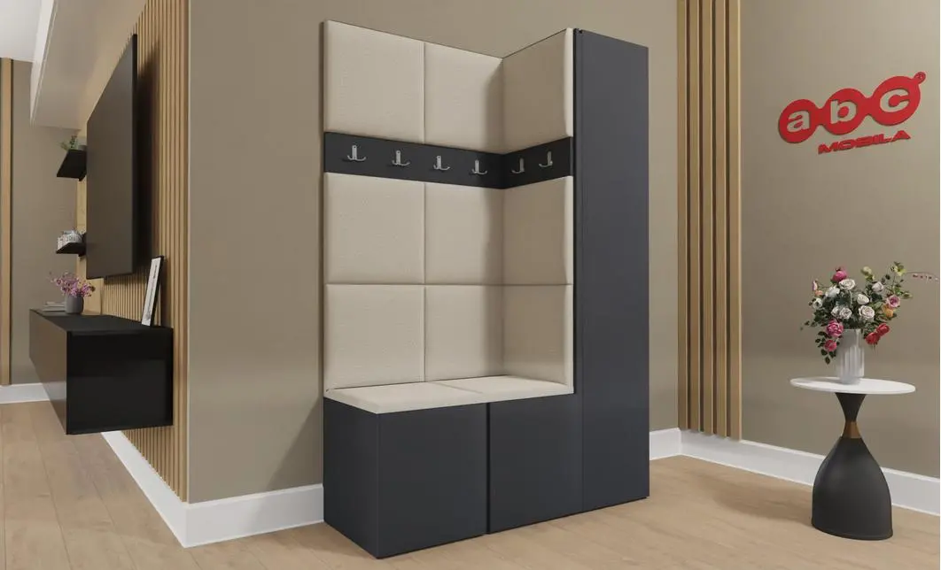 Cuier Hol Luca 6, Grafit/Crem - Manila 02