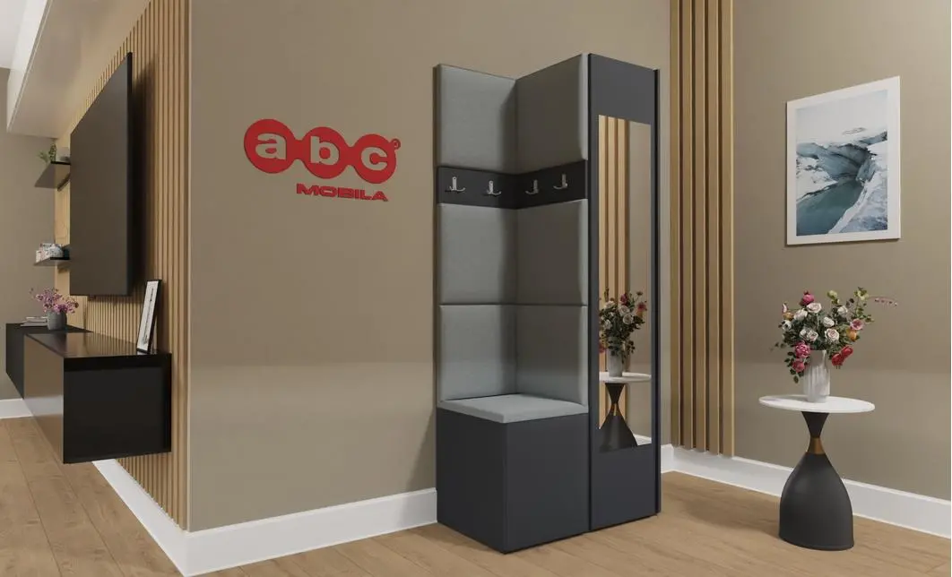 Cuier Hol Luca 7, Grafit/Gri - Manila 16