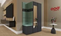 Cuier Hol Luca 3, Grafit/Verde menta - Manila 11