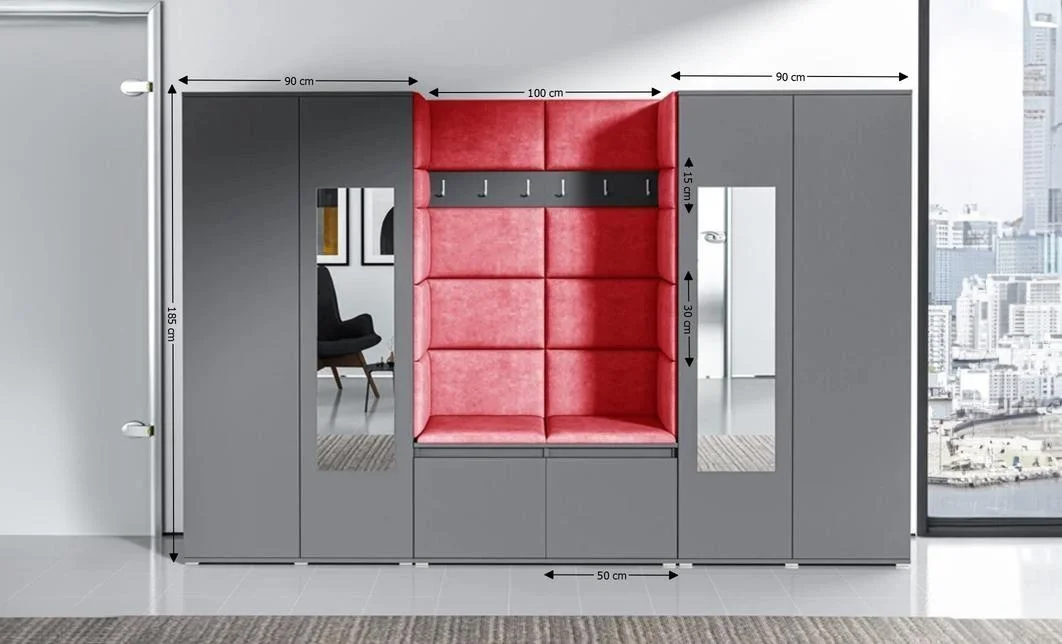 Cuier Hol Max 10, Grafit/ Rosu - Trinity 9 1