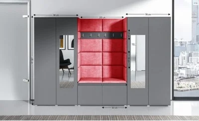 Cuier Hol Max 10, Grafit/ Rosu - Trinity 9