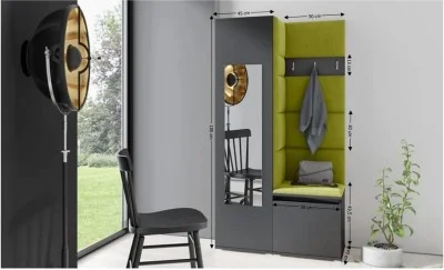 Cuier Hol Max 13, Grafit/ Verde - Trinity 12