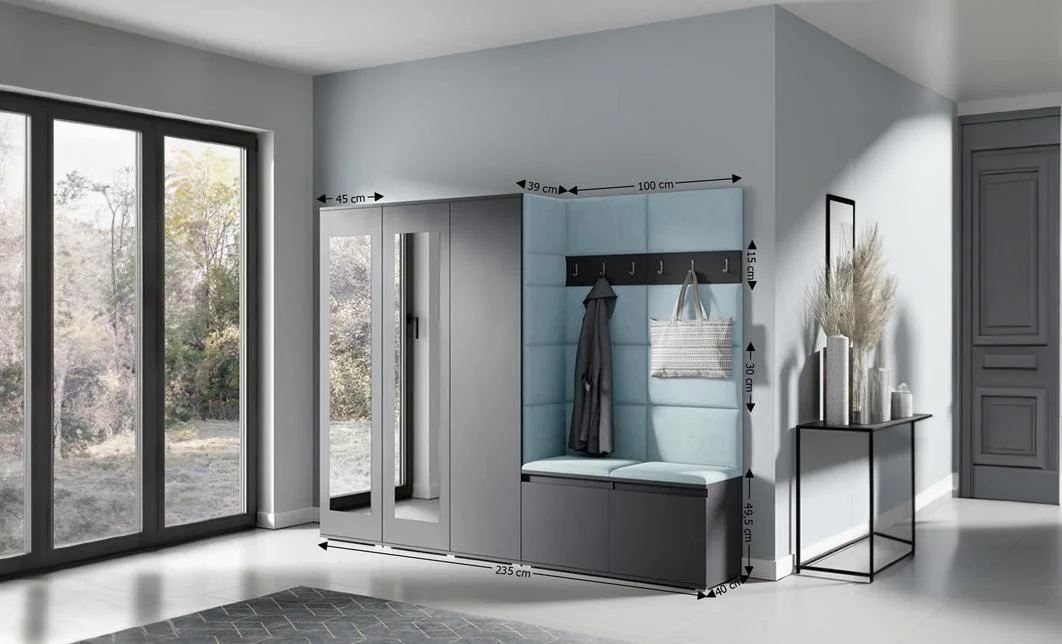 Cuier Hol Max 15, Grafit/ Albastru - Trinity 22 1