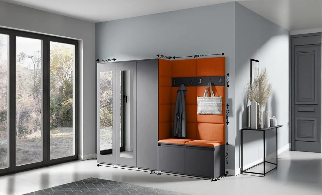 Cuier Hol Max 15, Grafit/ Portocaliu - Trinity 25 1